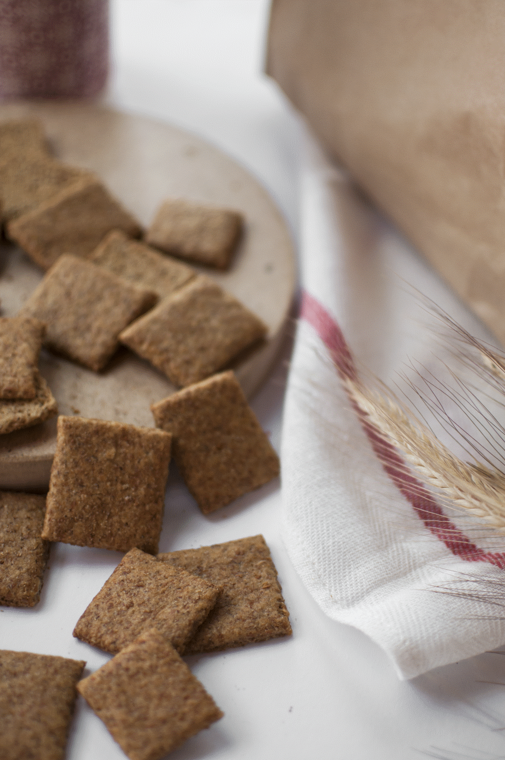 Крекеры из пророщенного зерна на закваске (кунжут)